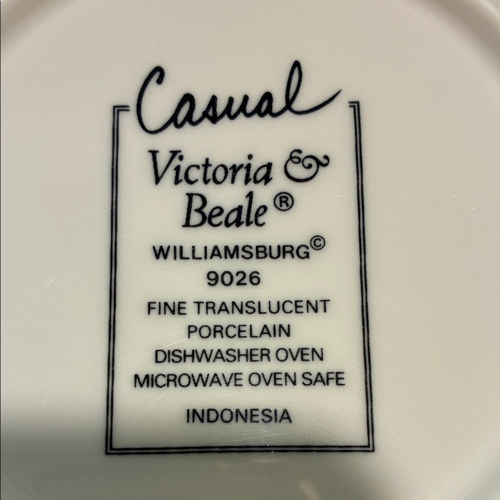 Victoria Beale 4 Bowls Williamsburg 9026 Porcelain Made in Indonesia - Picture 10 of 10